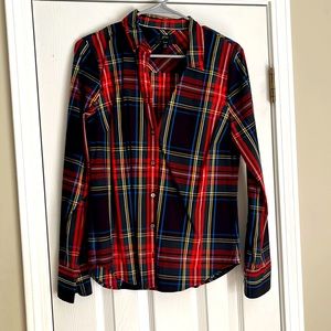 JCrew Plaid Top